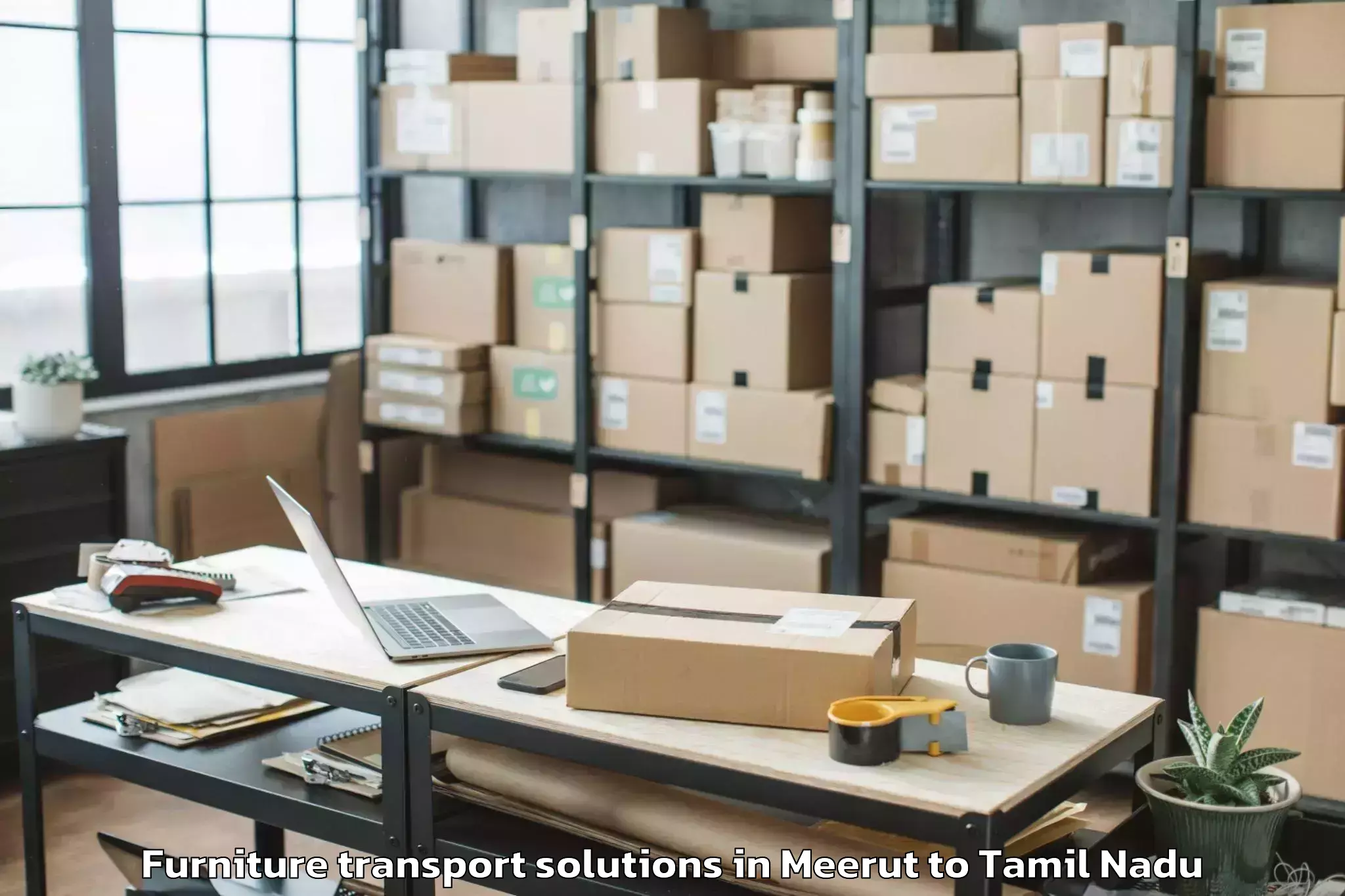 Expert Meerut to Thoppur Furniture Transport Solutions